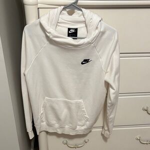 Nike Women's White Hoodie Sweater